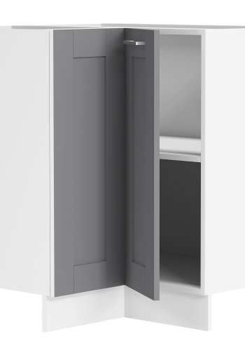 VCM NORDIC Colura Küchen-Eckunterschrank, m. 1 Tür und 1 Einlegeboden - Holz anthrazitgrau/weiß (B:76)