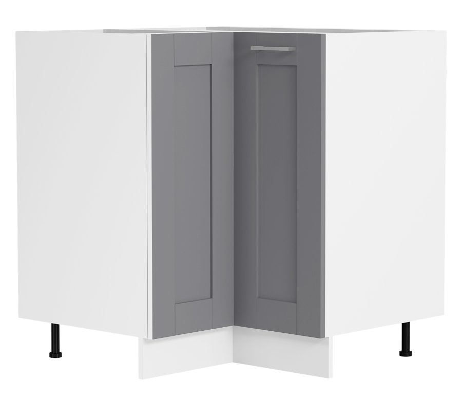 VCM NORDIC Colura Küchen-Eckunterschrank, m. 1 Tür und 1 Einlegeboden - Holz anthrazitgrau/weiß (B:76)