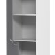 VCM NORDIC Colura kjkken hyskap, m. 3 drer og 4 hyller - antrasittgr/hvit tre (B:60)