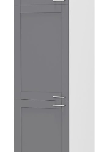 VCM NORDIC Colura kjkken hyskap, m. 3 drer og 4 hyller - antrasittgr/hvit tre (B:60)