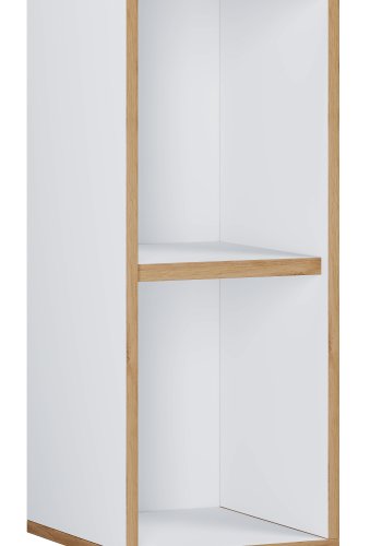 VCM NORDIC Salia B30 Büroregal, mit 1 verstellbaren Boden - Weiß und Naturholz