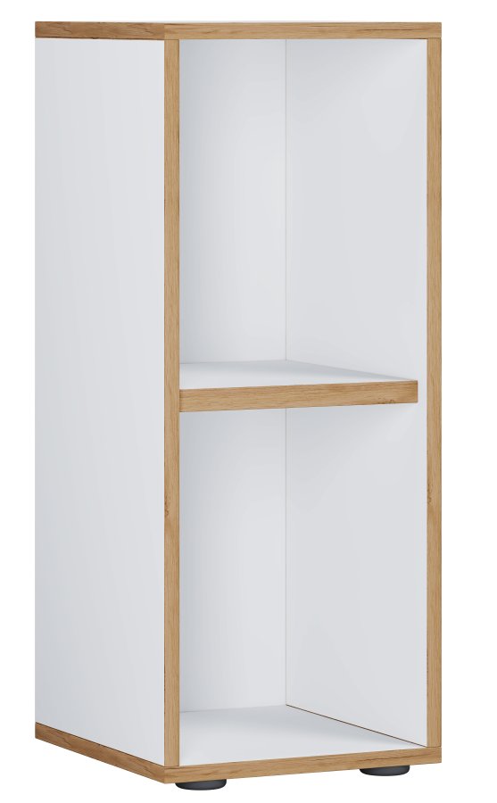 VCM NORDIC Salia B30 Büroregal, mit 1 verstellbaren Boden - Weiß und Naturholz