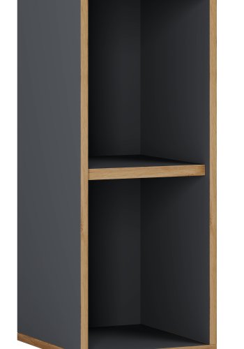 VCM NORDIC Salia B30 kontorbokhylle, m. 1 justerbar hylle - antrasittgr og naturlig tre