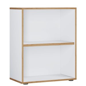 VCM NORDIC Salia B60 kontorhylle, m. 1 justerbar hylle - hvit og naturlig tre