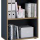 VCM NORDIC Salia B60 Büroregal, mit 1 verstellbaren Boden - Anthrazitgrau und Naturholz