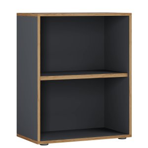 VCM NORDIC Salia B60 kontorhylle, m. 1 justerbar hylle - antrasittgr og naturlig tre