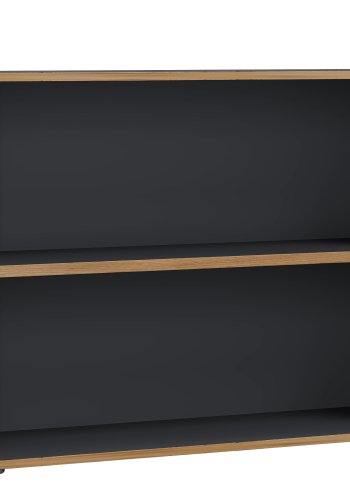 VCM NORDIC Salia B100 Büroregal, mit 1 verstellbaren Boden - Anthrazitgrau und Naturholz