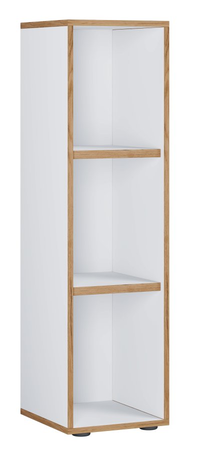 VCM NORDIC Salia B30 Büroregal, mit 2 verstellbaren Böden - Weiß und Naturholz