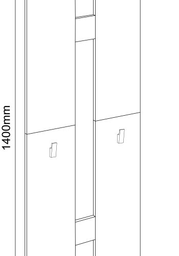 VCM NORDIC Salia M Garderobenständer, mit 6 Haken - Anthrazitgrau/Naturholz