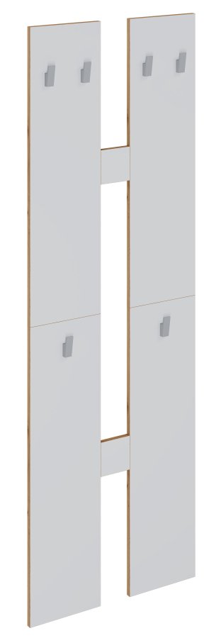 VCM NORDIC Salia M klesstativ, m. 6 kroker - hvit/naturlig tre