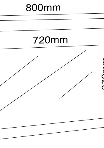 VCM NORDIC Salia Wandspiegel, rechteckig – Spiegelglas und Anthrazitgrau/Naturholz (45x80)