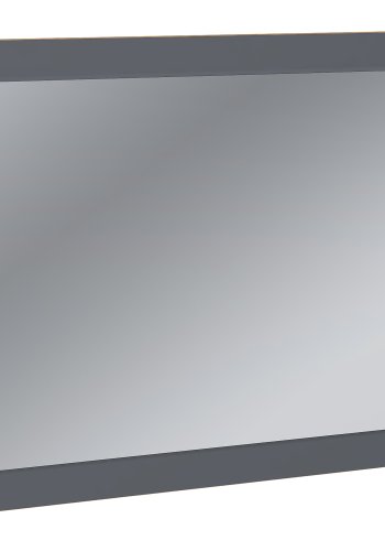 VCM NORDIC Salia Wandspiegel, rechteckig – Spiegelglas und Anthrazitgrau/Naturholz (45x80)