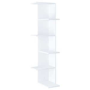 VCM NORDIC Balos XL hjrne vegghylle - hvit tre