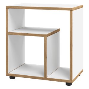 VCM NORDIC Zeito sidobord, w. 2 rum - vitt/naturligt tr (50x30)