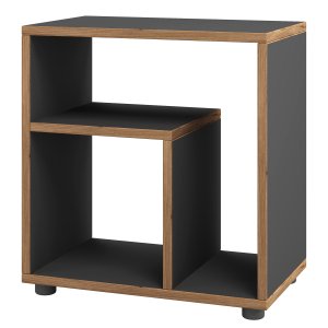 VCM NORDIC Zeito sidobord, w. 2 rum - antracitgr/naturtr (50x30)