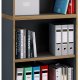 VCM NORDIC Salia B60 Büroregal mit 3 verstellbaren Böden - Anthrazitgrau und Naturholz