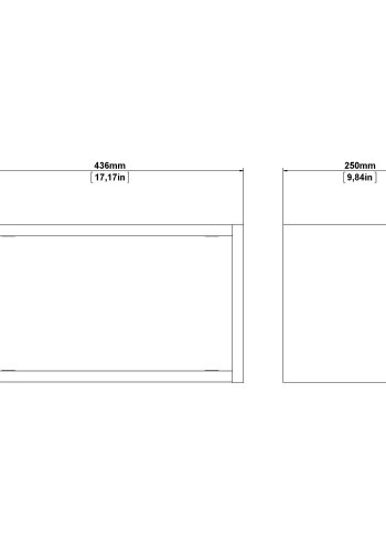 TVILUM Roomers Hängemodul - Eiche/Naturholzverbundstoff, 1 Fach, (26x44