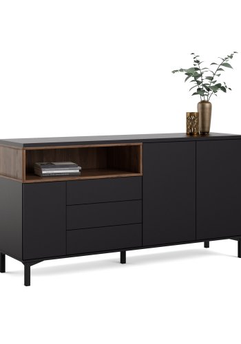 TVILUM Roomers skjenk - Sort/Valntt