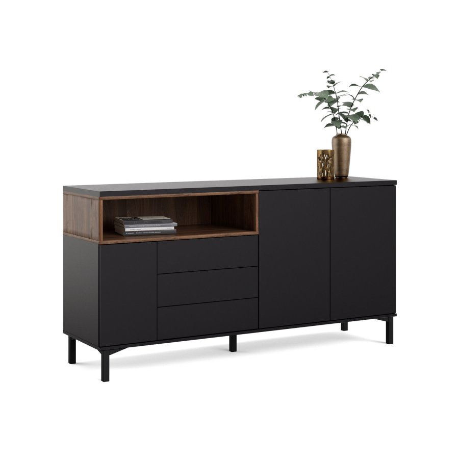 TVILUM Roomers skjenk - Sort/Valntt