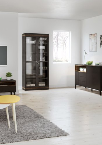 TVILUM Roomers skjenk - Sort/Valntt