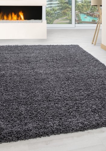 TEPPI Life gulvtppe, rektangulr - antracitgr polypropylen (160x230)