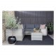 VENTURE DESIGN Amazon modulares Sofa-Gartenset 3+2+1 mit grauen Kissen – graues Rattan und Aluminium