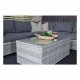 VENTURE DESIGN Amazon modulares Sofa-Gartenset 3+2+1 mit grauen Kissen – graues Rattan und Aluminium