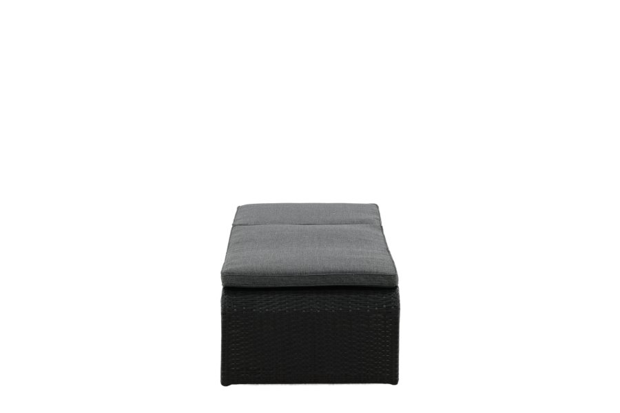 VENTURE DESIGN London utend�rs fluktstol med gr� stoffpute og hjul - sort rotting og aluminium 