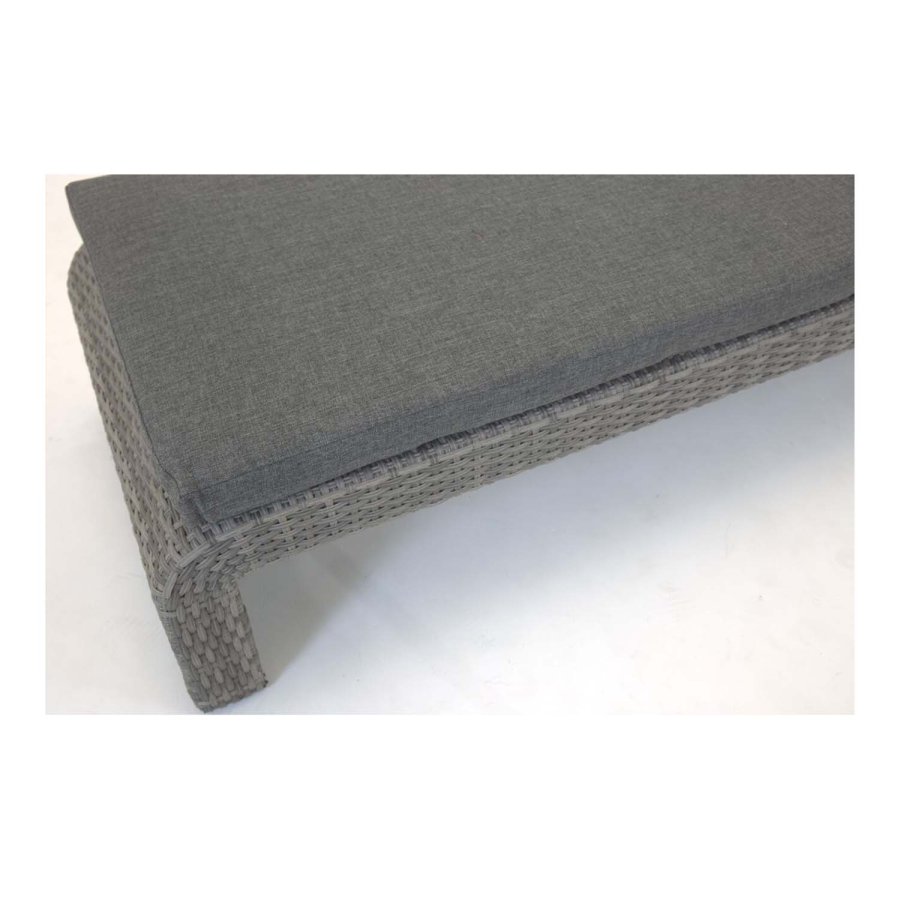 VENTURE DESIGN London utendrs solstol med gr stoffpute og hjul - gr rotting og aluminium