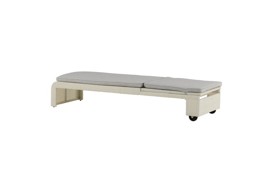 VENTURE DESIGN London solseng - gr� pute og hvit polyrattan og aluminium