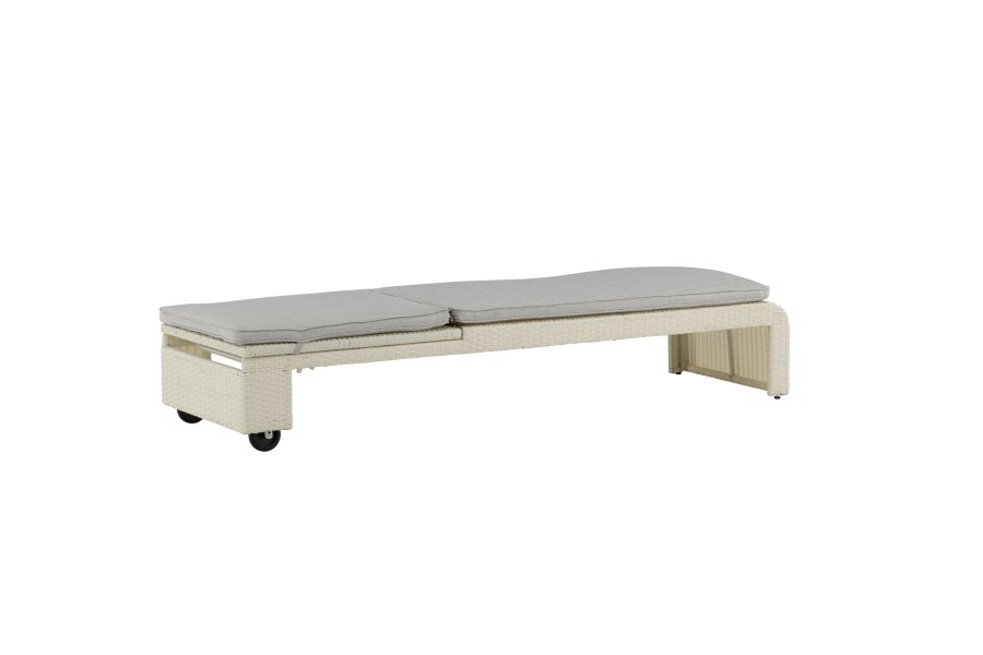 VENTURE DESIGN London solseng - gr� pute og hvit polyrattan og aluminium