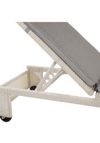 VENTURE DESIGN London solseng - gr pute og hvit polyrattan og aluminium