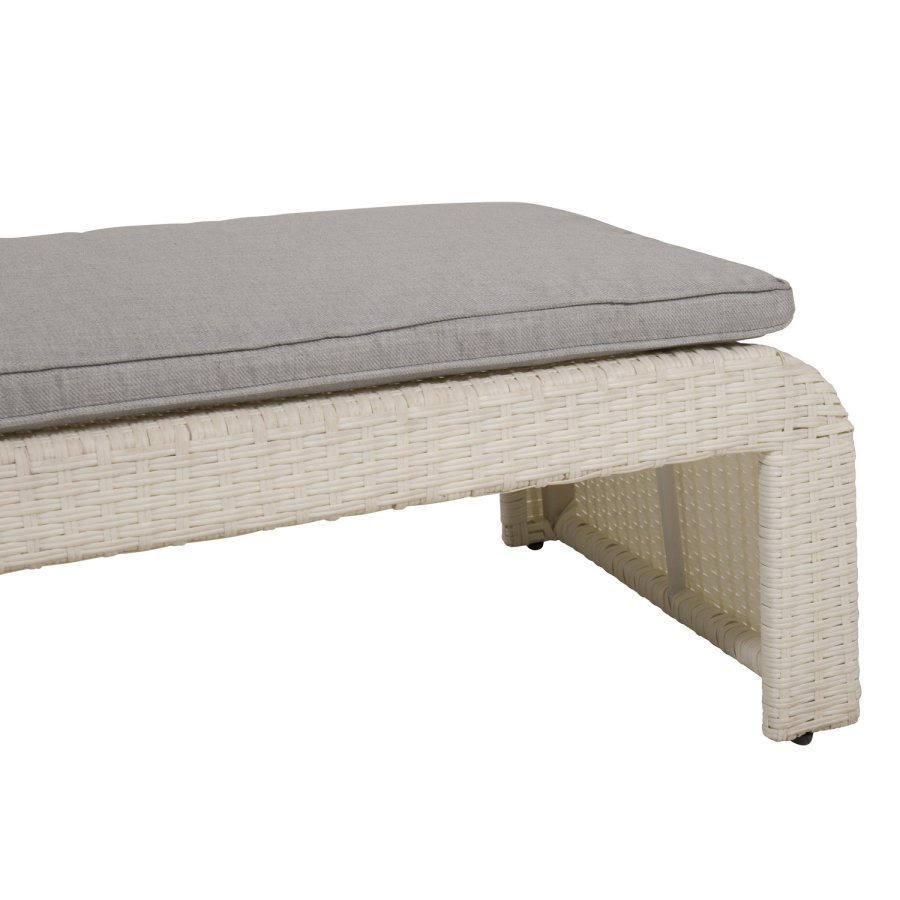 VENTURE DESIGN London solseng - gr pute og hvit polyrattan og aluminium