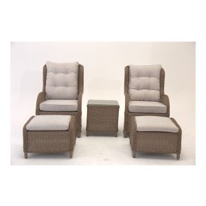VENTURE DESIGN Vikelund udend�rs lounges�t m. hynder - sand, natur polyrattan og aluminium 