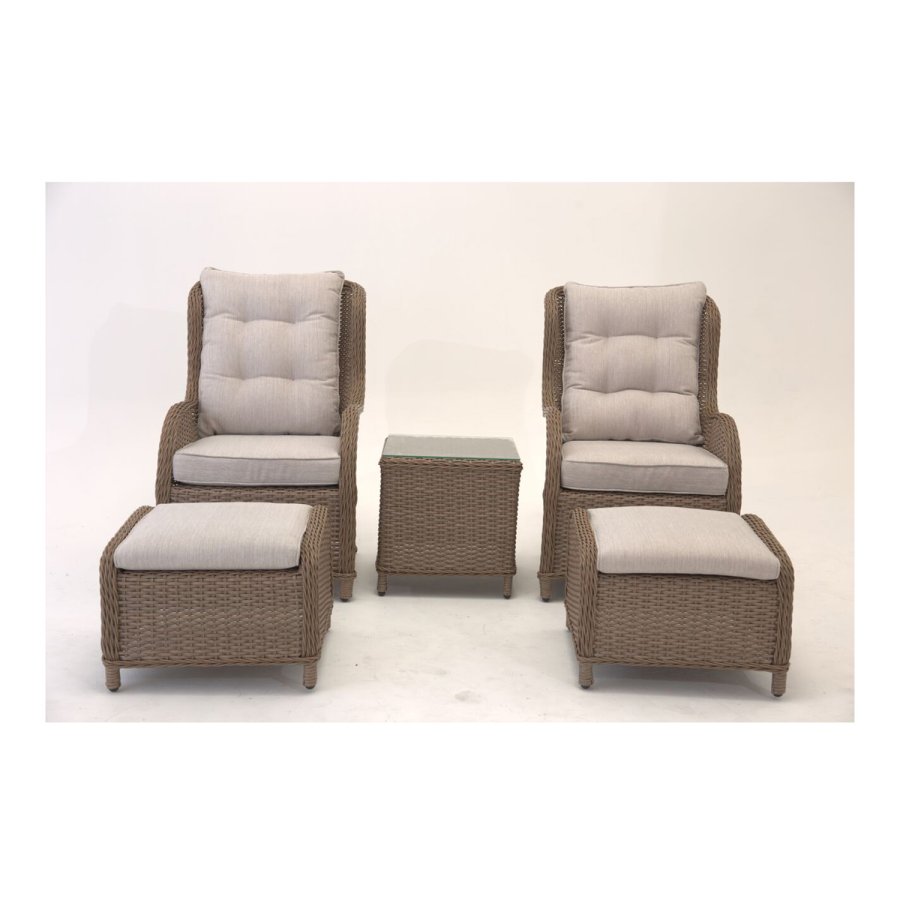 VENTURE DESIGN Vikelund udend�rs lounges�t m. hynder - sand, natur polyrattan og aluminium 