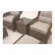 VENTURE DESIGN Vikelund udend�rs lounges�t m. hynder - sand, natur polyrattan og aluminium 