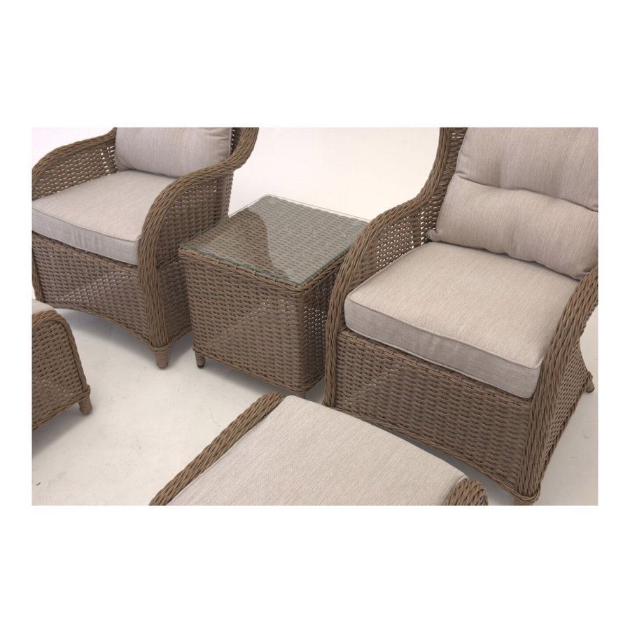 VENTURE DESIGN Vikelund udend�rs lounges�t m. hynder - sand, natur polyrattan og aluminium 