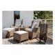 VENTURE DESIGN Vikelund udend�rs lounges�t m. hynder - sand, natur polyrattan og aluminium 