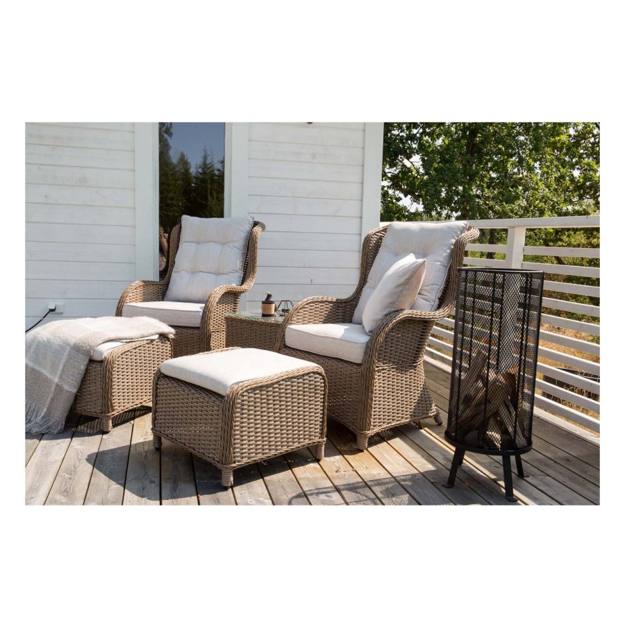 VENTURE DESIGN Vikelund udend�rs lounges�t m. hynder - sand, natur polyrattan og aluminium 
