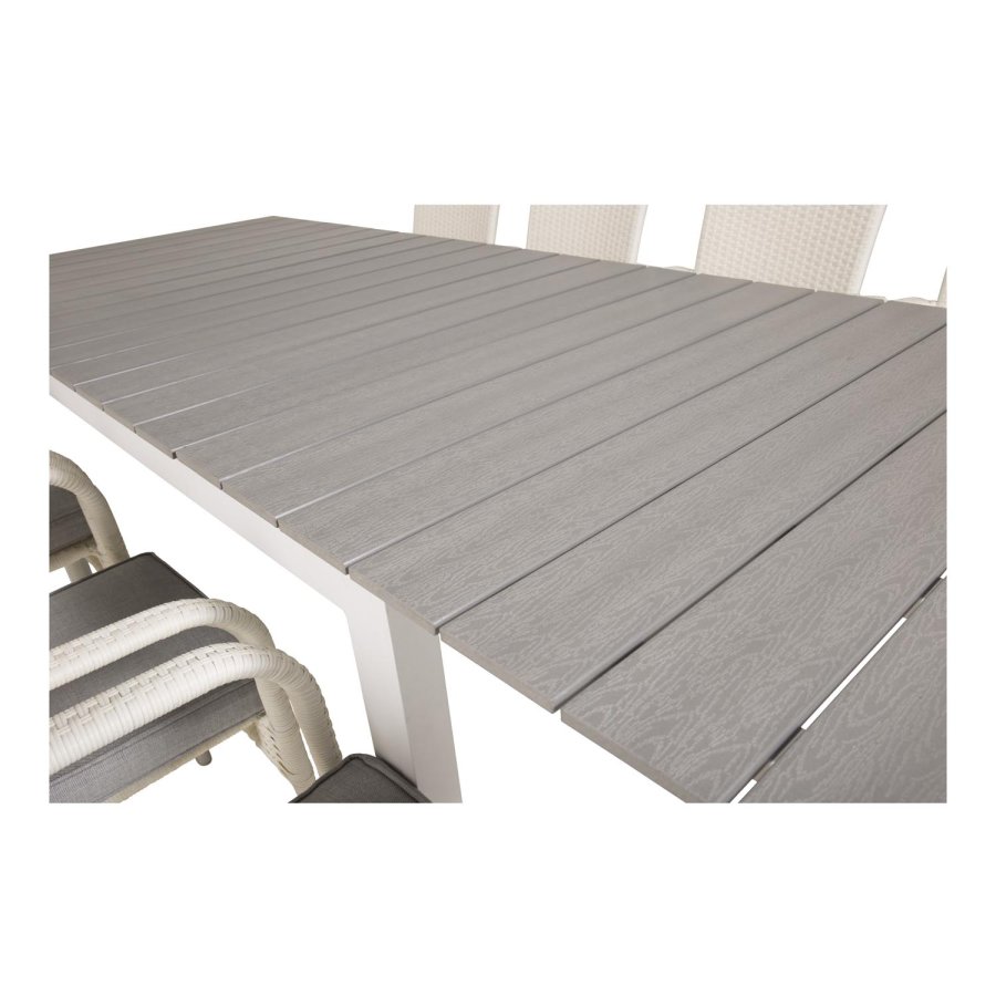 VENTURE DESIGN Anna hagestol med armlener - hvit rotting og stl 