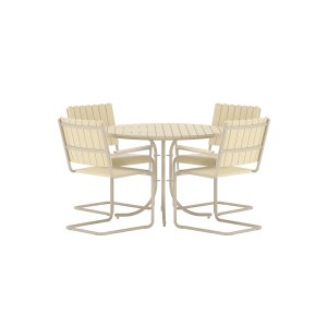 VENTURE HOME Holmsund Spisesett - Beige / Beige Polywood