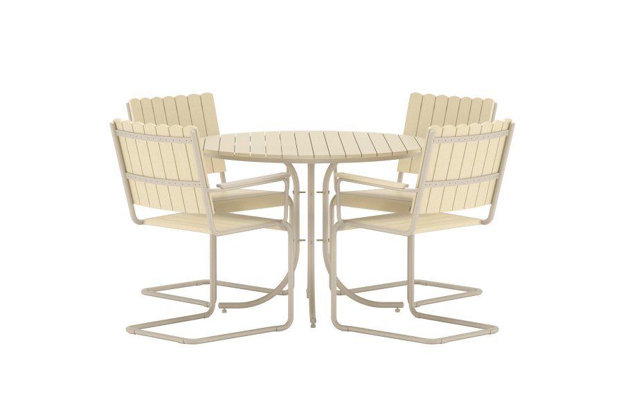 VENTURE HOME Holmsund Spisesett - Beige / Beige Polywood