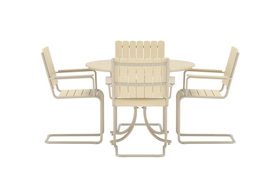 VENTURE HOME Holmsund Spisesett - Beige / Beige Polywood