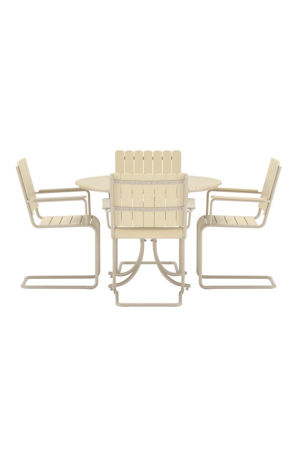 VENTURE HOME Holmsund Spisesett - Beige / Beige Polywood