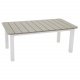 VENTURE DESIGN Parma rektangulrt hagebord - gr polywood hvit aluminium (110x60)