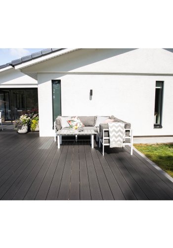 VENTURE DESIGN Parma rektangulrt hagebord - gr polywood hvit aluminium (110x60)