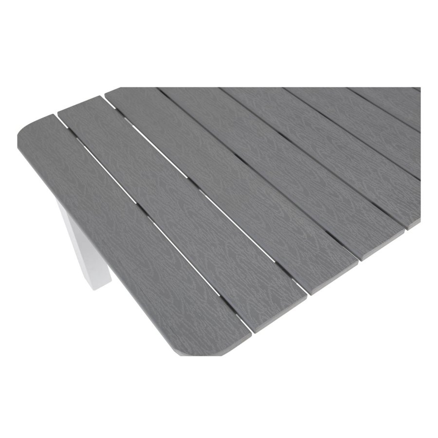 VENTURE DESIGN Parma rektangulrt hagebord - gr polywood hvit aluminium (110x60)