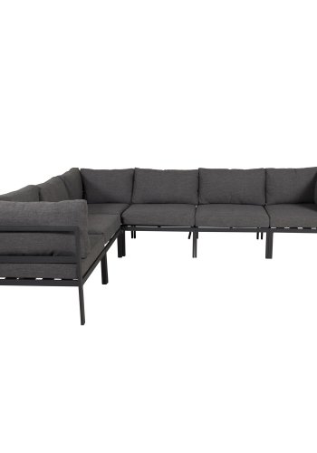 VENTURE DESIGN Copacabana Lux modulr hagesofa - midtre del - med gr pute - svart aluminium 
