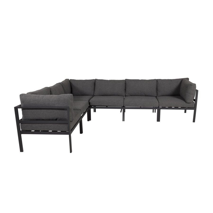 VENTURE DESIGN Copacabana Lux modulr hagesofa - midtre del - med gr pute - svart aluminium 