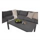 VENTURE DESIGN Copacabana Lux modulr hagesofa - midtre del - med gr pute - svart aluminium 